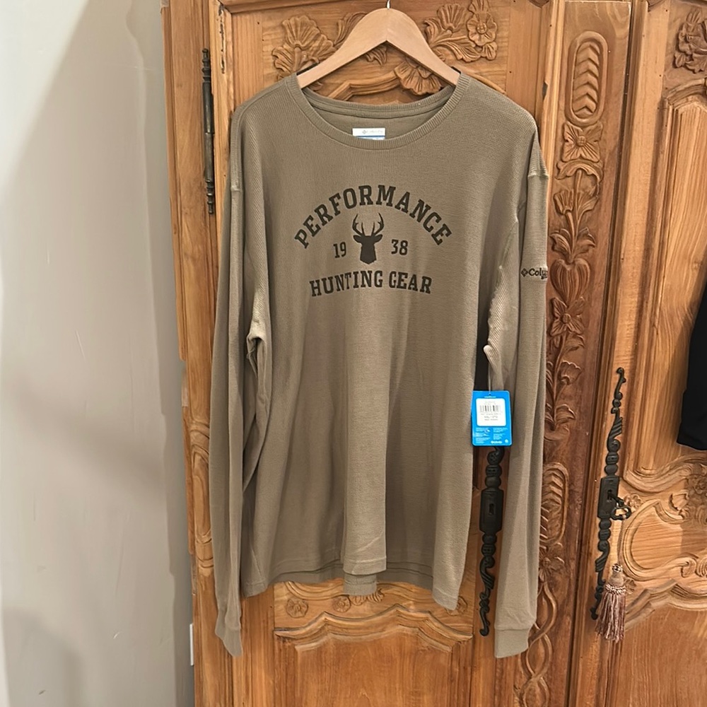 Columbia Tan Long Sleeve Tee Shirt